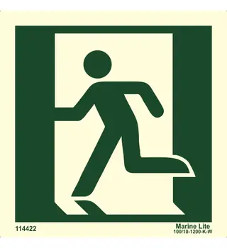 Running Man Symbol Emergency Exit on the Left 114422 MES002
334422