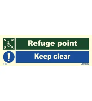 Refuge Point and Keep Clear Combination Sign 114821