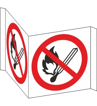 No Open Flame (Panoramic Prohibition Sign) 12-17202