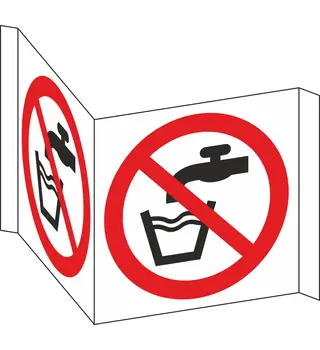 No Drinking Water (Panoramic Prohibition Sign)