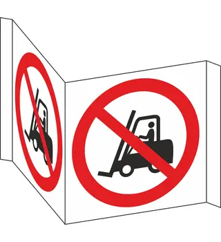 No Access For Fork Lift (Panoramic Prohibition Sign) 12-17207