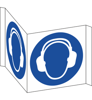 Wear Ear Protection Panoramic Mandatory Signs 12-27203