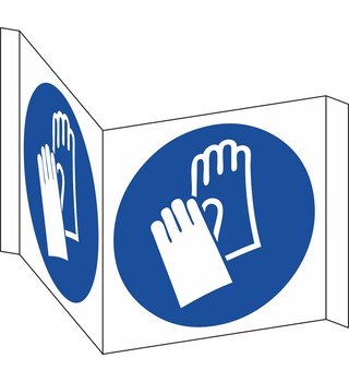 Wear Protective Gloves (Panoramic Mandatory Signs)