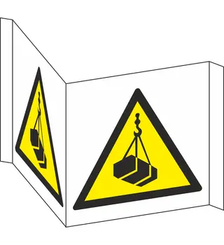 Warning: Overhead Load (Panoramic Warning Sign) 12-37206
