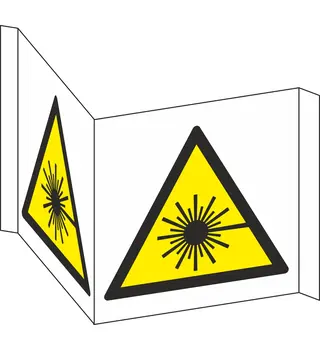 Warning: Laser Beam (Panoramic Warning Sign)