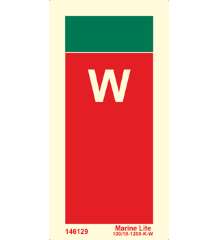 Supplementary Sign identifying extinguishing media: Water 146129
336129