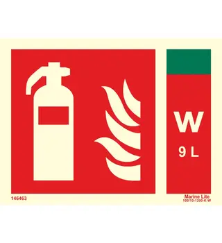 Fire Extinguisher + Water 9L 146463 336463