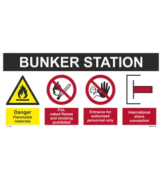 Bunker Station 17-1193 safety sign