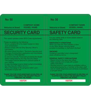Security badges 23-0002 Green 23-0009 Red 230010 White