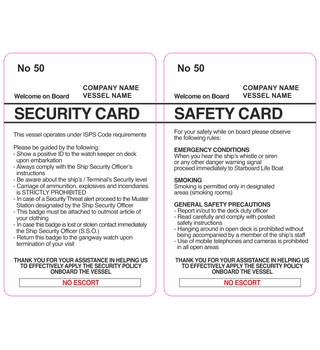 Security badges 23-0002 Green 23-0009 Red 230010 White
