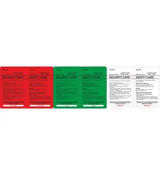 Security badges 23-0002 Green 23-0009 Red 230010 White