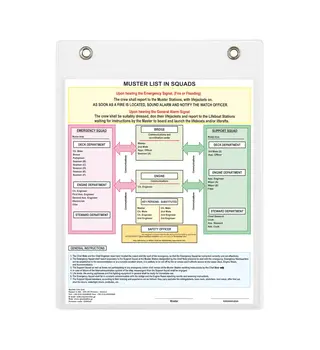 Set of Sleeves for Muster List & Station Bill 23-0523 23-0524