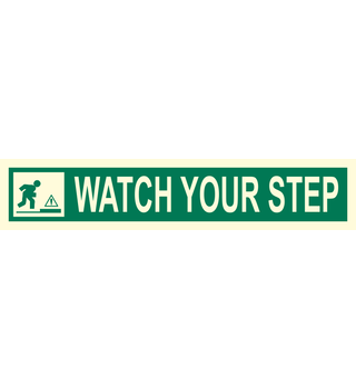 (WSS) Warning Signs :: Watch Your Step 23-1625 photoluminescent sign