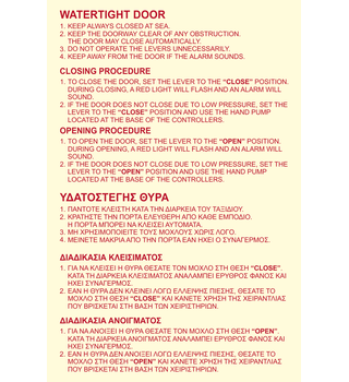 Watertight Door Instructions EN/GR 23-5973