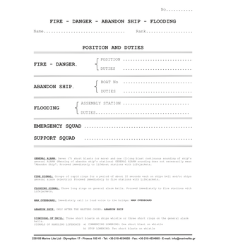 FIRE-DANGER-ABANDON SHIP-FLOODING 230105