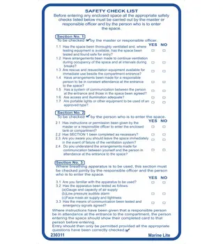 Safety Check List 230311 330311 impa sign escape