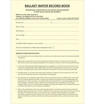 Ballast Water Record Book 35-371847