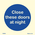Close these doors at night 195804 335804