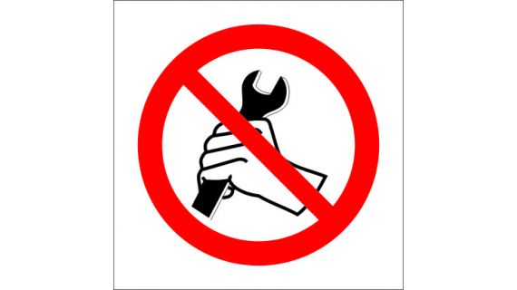 Unauthorized persons may not service machines 208507