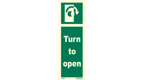 Turn To Open Clockwise 114489 MES007 334489 impa