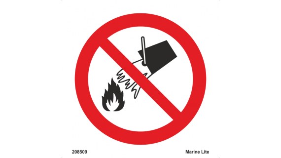 Do not extinguish with water 208509 PSS010