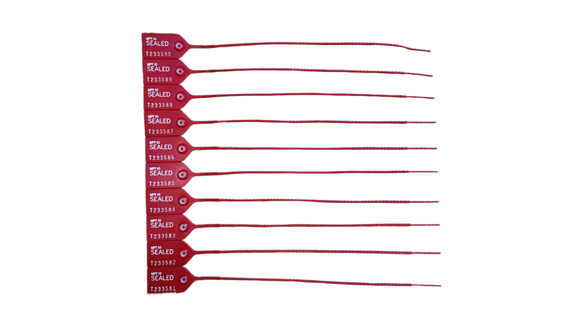 Security Seals-Plastic Bands 260mm (Red)