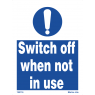 Switch off when not in use 195116 335116