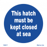This hatch must be kept closed at sea 195817 335817