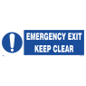 Emergency Exit Keep Clear 195830 335830