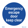 Emergency Escape Door - Keep Clear 195840 335840
