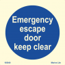 Emergency Escape Door - Keep Clear 195840 335840