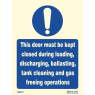 This Door Must Be Kept Closed During Loading, Discarging, Balasting, Tank Cleaning And Gas Freeing Operations 195872, 335872